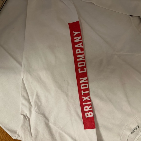 Brixton White and Red Long Sleeve Tee size M (b2 - Picture 5 of 8